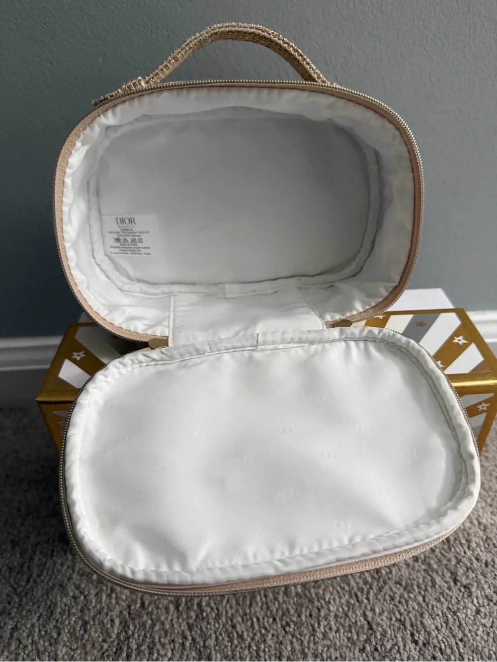 Dior Metallic Gold Woven Mini Vanity Case - Picture 3 of 3